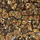 SuperDuo perlen 2.5x5mm Luster Bronze 1/2 - Topaz